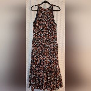 Michael Kors Floral Print Halter Neck Midi Dress, NWT, XL